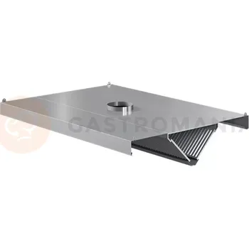 Digestoř Centrální gastronomická digestoř z nerezové oceli, odsávací, šikmá 2200x1400x450 mm | ASBER, CEHO-2214/1