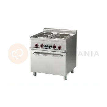 Sporák Sporák elektrický, 4 plotny kulaté a el. trouba GN 2/1 | RM GASTRO, CF4 78 ET