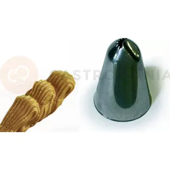 Výroba svíčky Cukrářská špička vroubkovaný půlměsíc - 19 mm, 59 mm | SILIKOMART, Punte BX8019