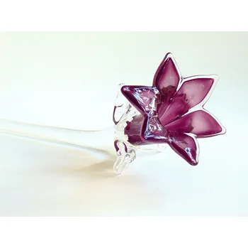 umělá květina Květina lilie, rozkvetlá, tmavě fialová