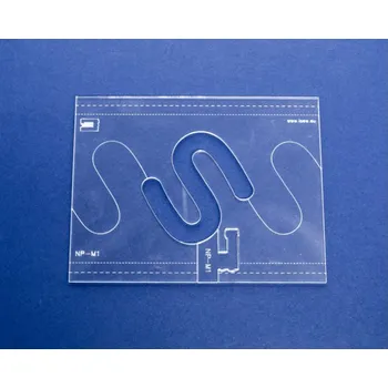 Příslušenství k šicímu stroji Quiltovací pravítko tvar bordura vlnovky 3 inch NP-M1