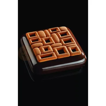 Kuchyňská sůl Silikonová forma na 3D dezert - 300x175 mm, 2 ks, 135x135x7 mm, 90 ml - TOP01S | PAVONI, Maya