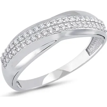 Prsten Lillian Vassago Prsten se zirkony z bílého zlata LLV66-GR089W Velikost prstenu: 58