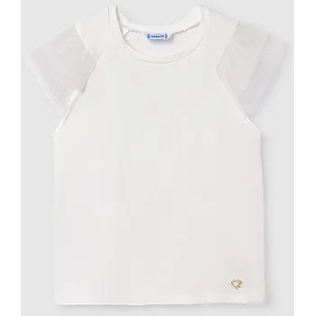 Dívčí triko Mayoral 6001 smetanové Rozměr: 140 (10 let)