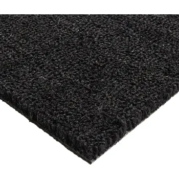 Rohožka Černá kokosová vstupní rohož FLOMA Rucco - délka 50 cm, šířka 80 cm, výška 1,7 cm