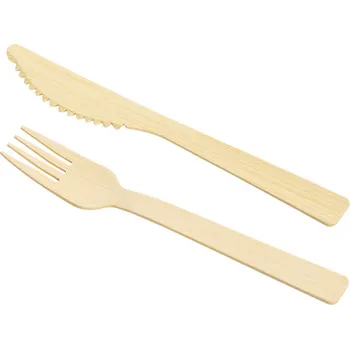 Příbor TESCOMA Vidlička a nůž PARTY TIME, bambus, 6 + 6 ks