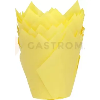 Kuchyňská sůl Košíčky na cupcake - tulipán, průměr 5 cm, 36 ks, žluté | HOUSE OF MARIE, HM5751