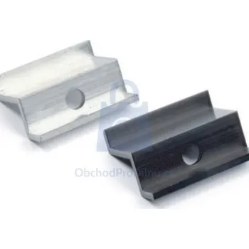 držák na solární panel Úchyt hliníkový krajní KU, pro panely s rámečkem KU 35, výška 22 mm - černý elox, balení 1 ks