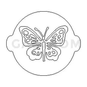 Čokoládová tyčinka Plastová šablona na zdobení, motýl - ACC059 | SILIKOMART, 70.027.99.0060