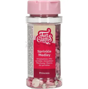 Výroba svíčky Cukrové sypání Medley- mix motivů, 50 g, růžová, bílá a stříbrná | FUNCAKES, F51130