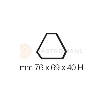 Výrobník cukrové vaty Sada: tác + 96 formiček na monoporce - trojúhelník, 50x44x25 mm, 600x400 mm | PAVONI, TMTRS