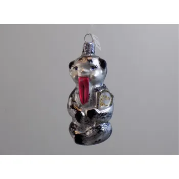Vánoční ozdoba Vánoční ozdoba Čert stříbrno-černý dekor F375