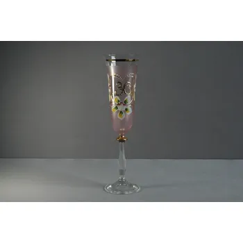 Sklenice Výroční sklenička Angela - flétna 30let růžová