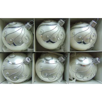 Vánoční ozdoba Vánoční koule 6cm - 6ks/1459