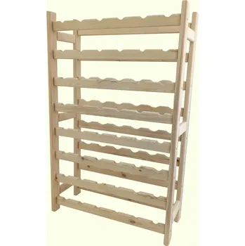 Stojan na víno Krušnohorský nábytek Dřevěný stojan na víno V6X8 64 x 120 x 25 cm borovice