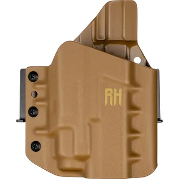 Příslušenství pro sportovní střelbu RH Holsters FROGY - Glock 19/23/32 - Glock 19X/45 + Streamlight TLR-8A - vnější kydexové pouzdro - poloviční sweatguard - coyote hnědá Pouzdro je pro: Pravák