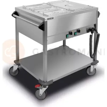 Výdejník vody Pojízdná vodní lázeň, 2xGN 1/1 200 mm, s nezávislým ohříváním | LOZAMET, BJN.2GN