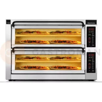 Pec na pizzu Dvoukomorová pec na pizzu, 2 dělené komory, 8x pizza 40 cm, komory o rozměrech 820x410x195 mm | PIZZA MASTER, CounterTop 402ED-2DW