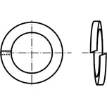 PROFISTYL DIN 127B Podložka pružná s obdélníkovým průřezem, forma B (pro šestihranný šroub) žárový pozink Varianta: DIN 127B podložka pérová obdelníková pro 6HR. šrouby žárový zinek (30,5x48,2x12mm) M30