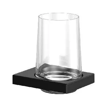 Držák na kartáček Keuco Edition 11 - Držák kartáčků a pasty, sklo/matná černá 11150379000