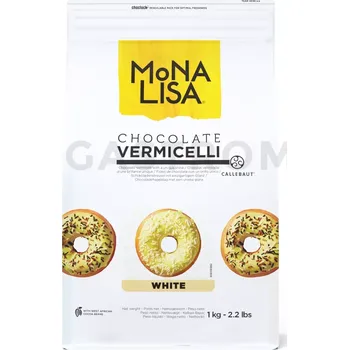 Výroba svíčky Čokoládová rýže z bílé čokolády, 5 - 12 mm Vermicelli White, 1 kg balení | MONA LISA, CHW-VR-1Z5-E0-U68