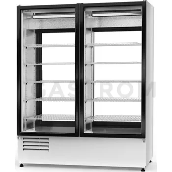 Lednice Chladící skříň oboustranně prosklenná, posuvné dveře na straně obsluhy, dveře s blokádou na straně zákazníka, dolní agregát, 3 kl., 1200x740x2000 mm | RAPA, SCh - 2SR 1200