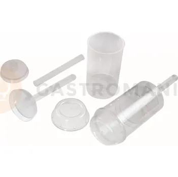 Čokoládová tyčinka Forma na push up pops zmrzlinu, kulatá - 100 ks. 90 ml. 40 mm x 188 mm - GST01 | MARTELLATO, PUSH UP POPS