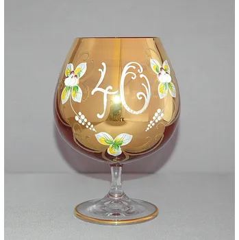 Sklenice Výroční sklenice Natálie na koňak 40 let Rubín