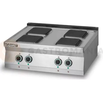Sporák Elektrický sporák 4 plotýnky, 16 kW, 900x900x280 mm | LOZAMET, L900.KE4