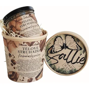 Tělový peeling SALLIE Tělové struhadlo - Hmm…čokoláda 120g