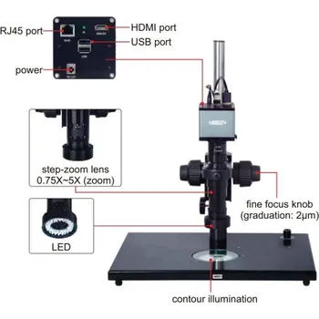 Mikroskop Měřící mikroskop s vysokým rozlišením ISM-DL500 Insize ISM-DL500