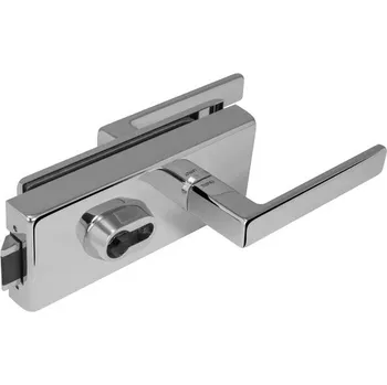 Dveřní kování TI - ZÁMEK na sklo s klikou SONIA 4015 - PZ kování na sklo PZ otvor OC - ​​Chrom lesklý (03)