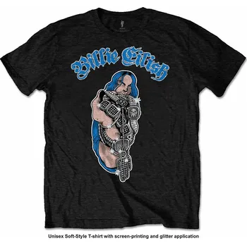 Pánská móda Billie Eilish tričko, Bling Black, pánské XXL