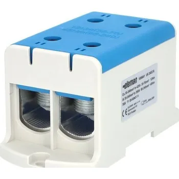 Svorka univerzální UK 240/2 N, 425A, 1pól., AL/CU, krytá, modrá, na DIN/panel /2090214, ELEMAN 1006641