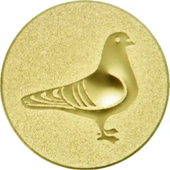 Emblém holub, pr. 50 mm, zlato