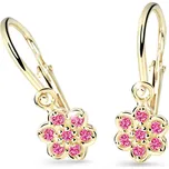Cutie Jewellery Dětské zlaté náušnice C2746Z-Tcf Red