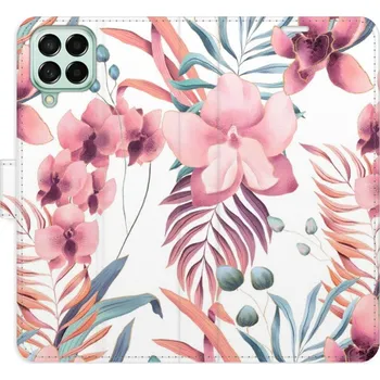 Pouzdro na mobilní telefon Flipové pouzdro iSaprio - Pink Flowers 02 - Samsung Galaxy M53 5G