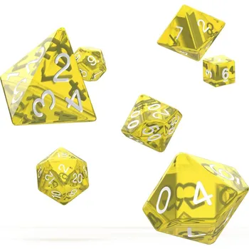 Příslušenství k deskovým hrám Sada 7 RPG kostek - Translucent Yellow