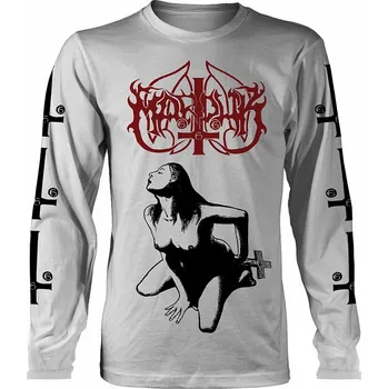 Pánská móda Marduk tričko dlouhý rukáv, Fuck Me Jesus White, pánské M