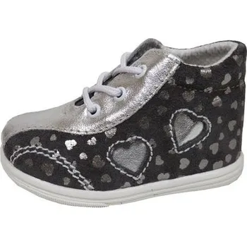 Dívčí obuv Dětská kožená obuv Jonap 010/S šedá srdce - 20