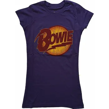 David Bowie tričko, Vintage Diamond Dogs Logo Girly Purple, dámské L