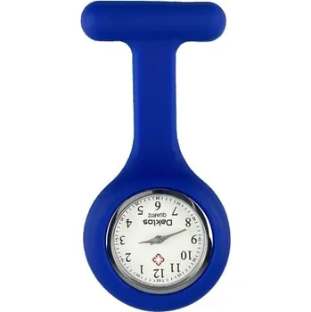 Módní doplněk Silikonové připínací kapesní hodinky nejen pro zdravotní sestru - Námořní tmavě modrá