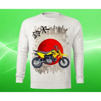 Pánská mikina mikina Suzuki DR-Z70 dámská XXL (mikina s motorkou světle šedý melír)