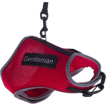 Trixie XCat postroj pro kočky s nálepkou a vodítkem červený