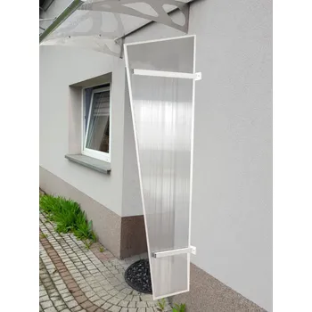 Stříška nad vchodové dveře univerzální boční stěna LANITPLAST UNI bílá / PC PK908