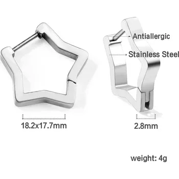 Náušnice Nerezové náušnice geometrických tvarů - 200S