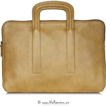 Aktovka na dokumenty Spisovka A4 s uchy 1623 z pravé kůže medové barvy od HIDESIGN