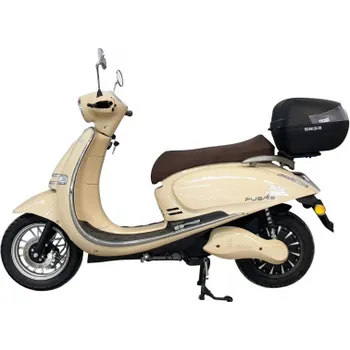 Elektrický skútr Výkonný elektrický scooter Pusa 5000W, Barva Béžová, barva sedadla černá