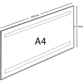 Plexi kapsa se samolepkou A4 PX-KP-Š-SC čirá samolepka - 1 ks