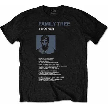 Pánské tričko Tupac tričko, Family Tree Black, pánské XL